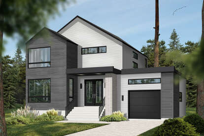 Modern House Plan #034-01271 Elevation Photo