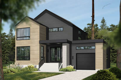 Modern House Plan #034-01271 Elevation Photo