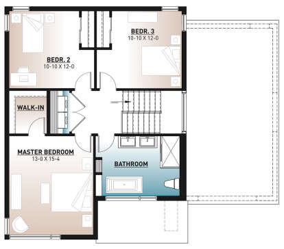 Second Floor for House Plan #034-01271