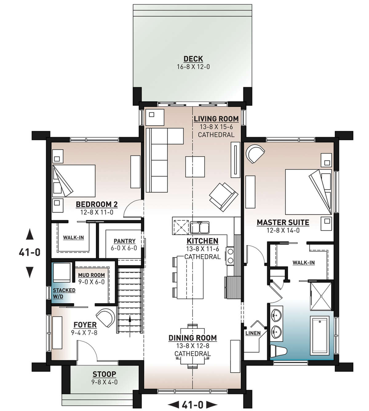 Main Floor for House Plan #034-01272