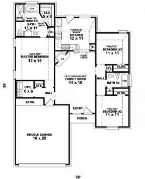 Floorplan for House Plan #053-00225