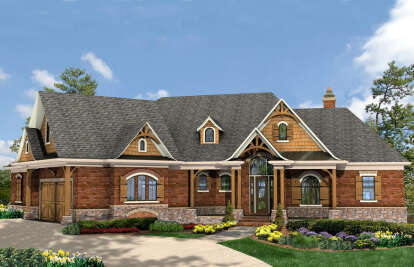 Lake Front House Plan #699-00273 Elevation Photo