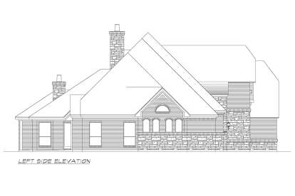 French Country House Plan #5445-00393 Elevation Photo