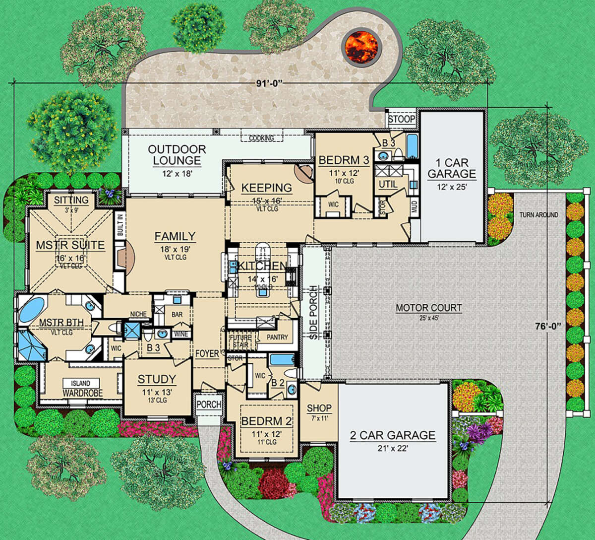 Main Floor for House Plan #5445-00393