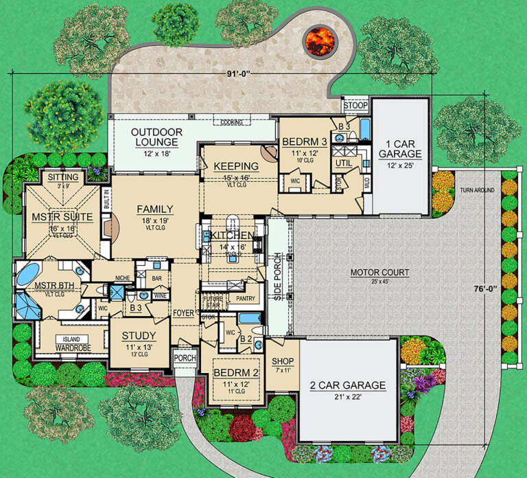 House Plan House Plan #24666 Drawing 1