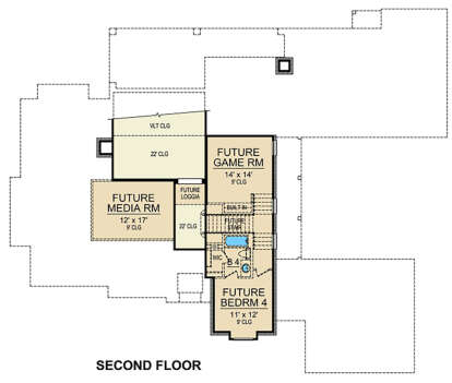 Second Floor for House Plan #5445-00393