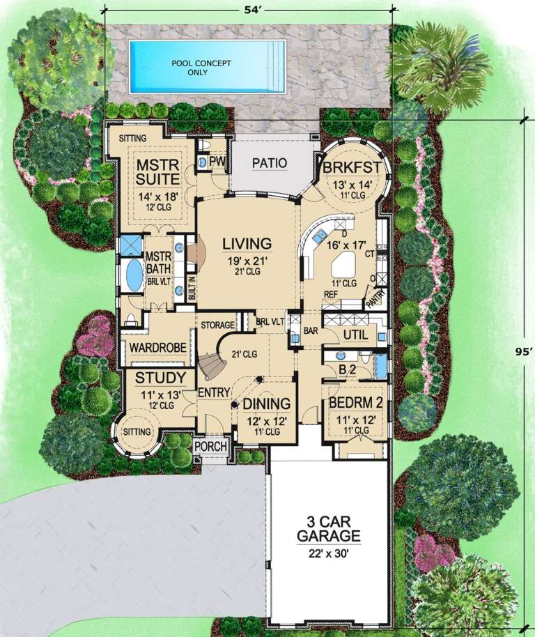 House Plan House Plan #24668 Drawing 1