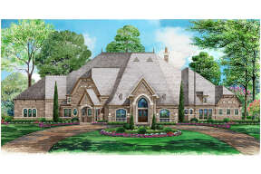 Luxury House Plan #5445-00397 Elevation Photo