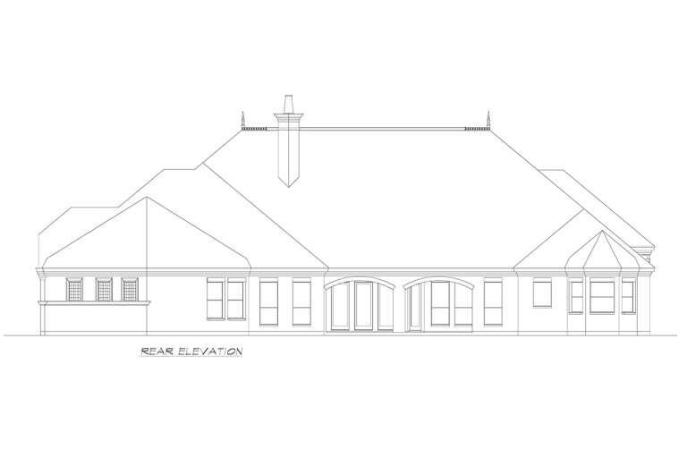 Luxury House Plan #5445-00397 Elevation Photo