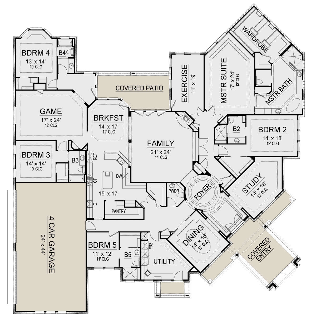 Main Floor for House Plan #5445-00397