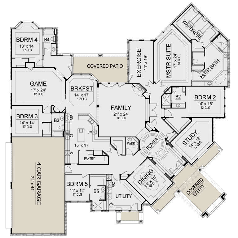 House Plan House Plan #24670 Drawing 1