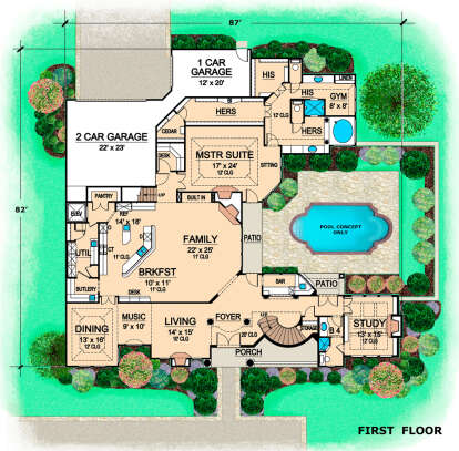 Main Floor  for House Plan #5445-00400