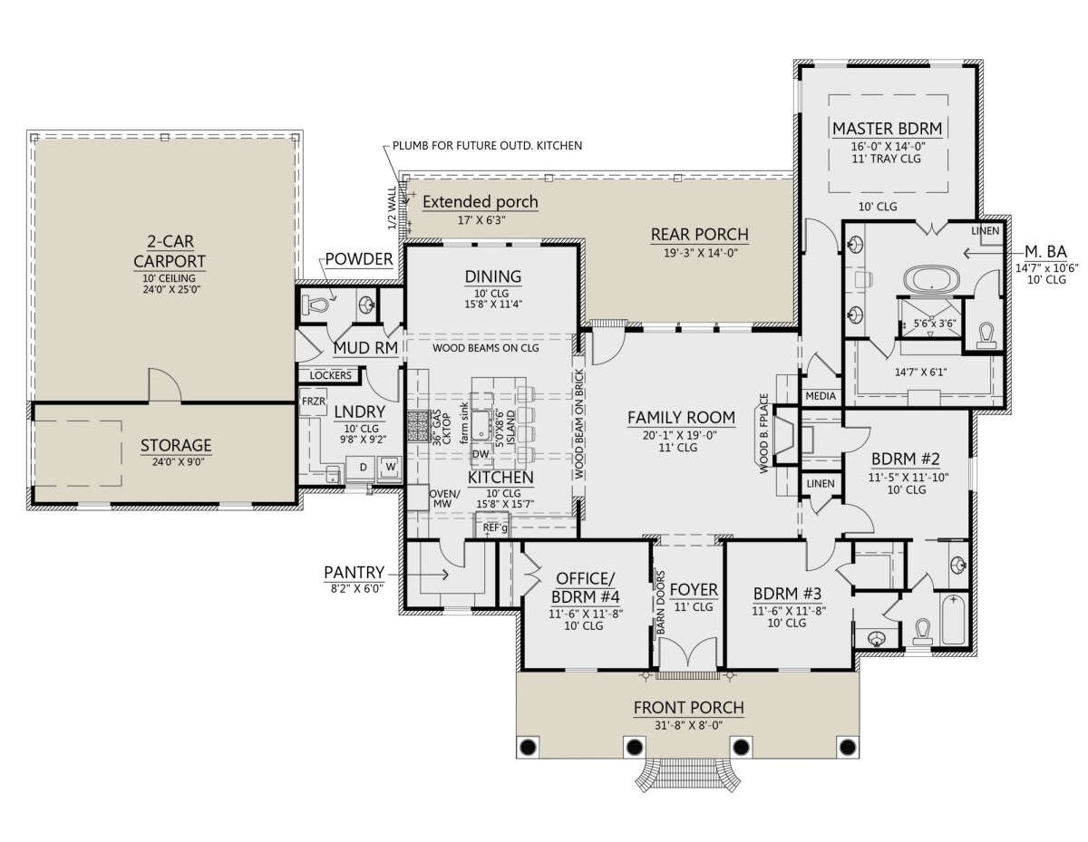 Main Floor for House Plan #4534-00033