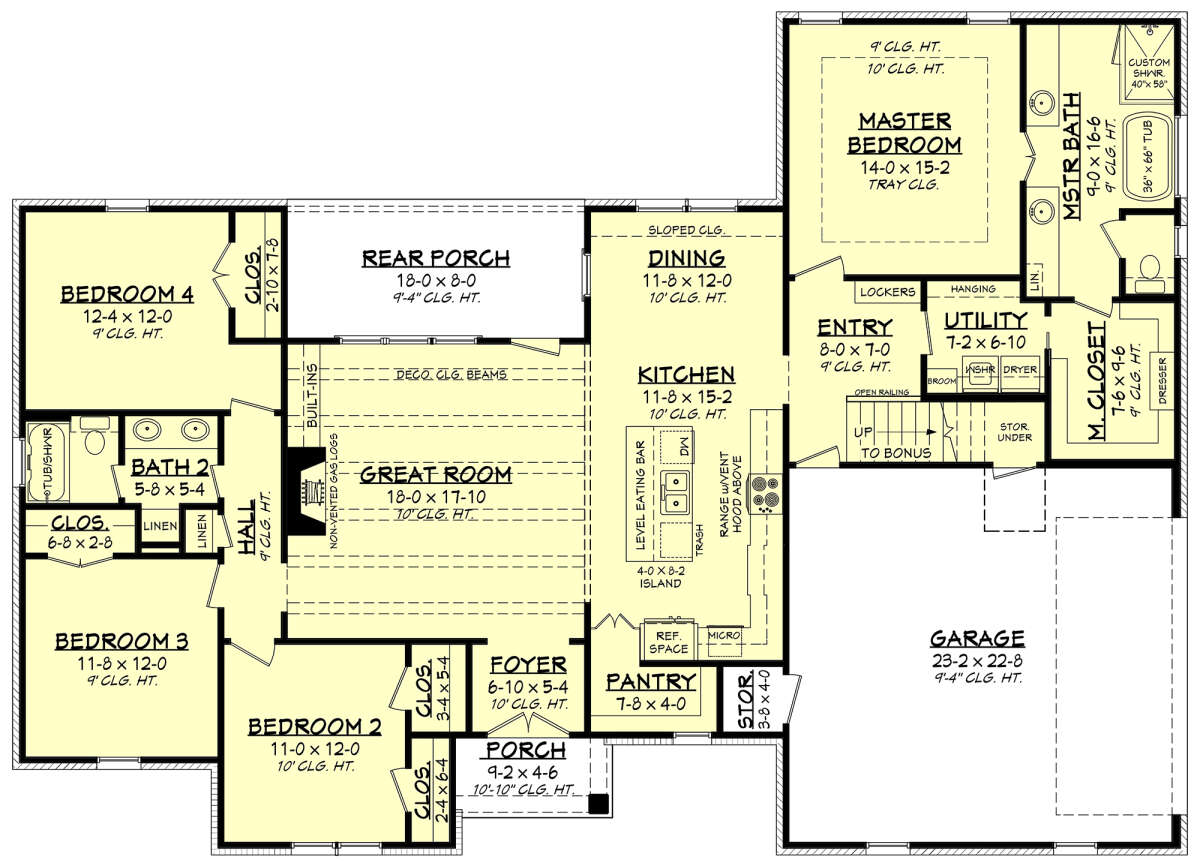 Main Floor for House Plan #041-00229