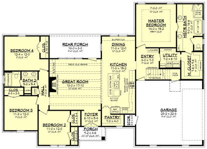 Main Floor for House Plan #041-00229