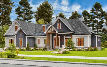 Modern Farmhouse House Plan #699-00274 Elevation Photo