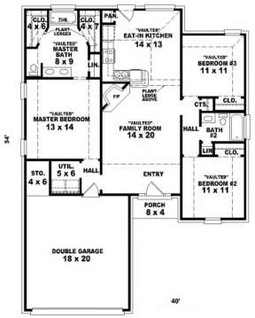Floorplan for House Plan #053-00226