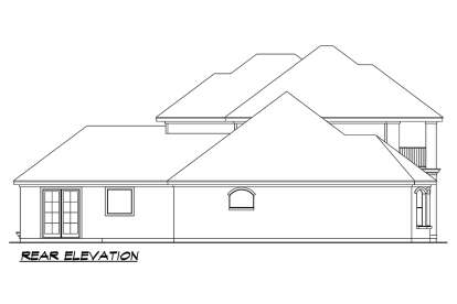 European House Plan #5445-00401 Elevation Photo