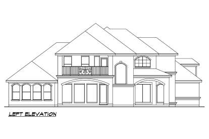 European House Plan #5445-00401 Elevation Photo