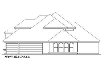 European House Plan #5445-00401 Elevation Photo