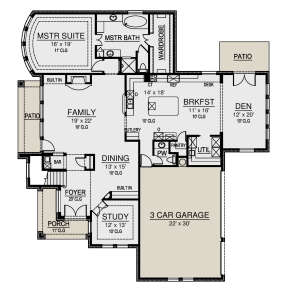 Main Floor for House Plan #5445-00401
