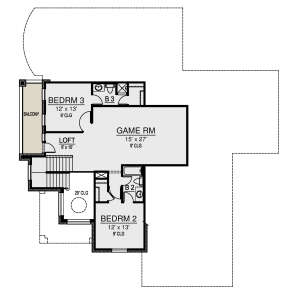 Second Floor for House Plan #5445-00401