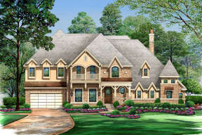 French Country House Plan #5445-00402 Elevation Photo