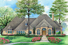 French Country House Plan #5445-00403 Elevation Photo
