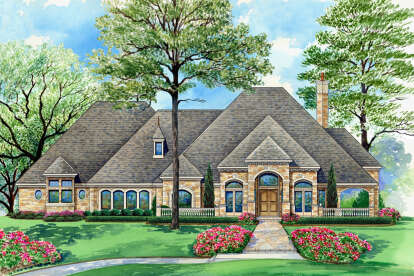 4 Bed, 4 Bath, 4891 Square Foot House Plan - #5445-00403