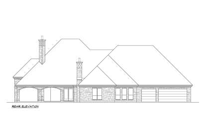 French Country House Plan #5445-00403 Elevation Photo