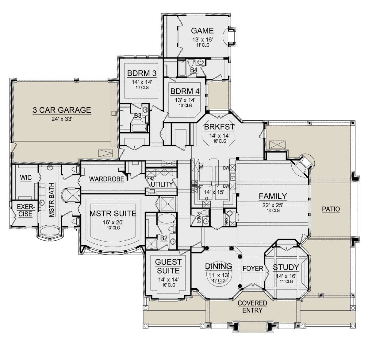 Main Floor for House Plan #5445-00403