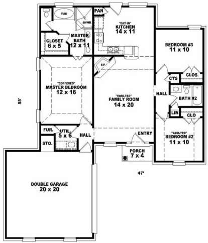 Floorplan for House Plan #053-00227