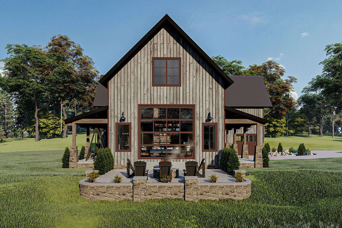 Mountain Rustic Plan: 3,371 Square Feet, 4 Bedrooms, 3.5 Bathrooms ...