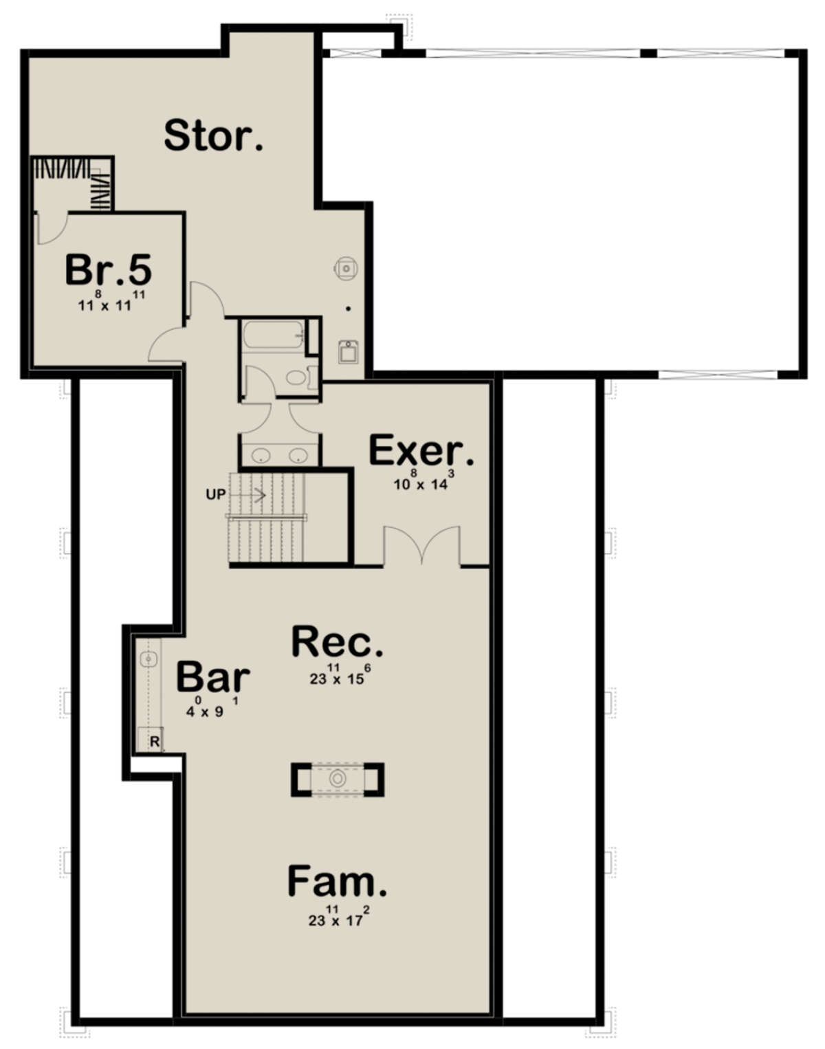Basement for House Plan #963-00440