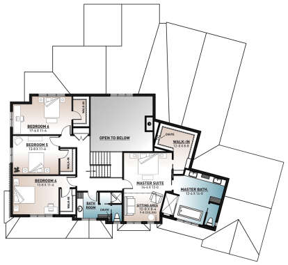 Second Floor for House Plan #034-01274