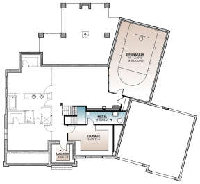 Basement for House Plan #034-01274