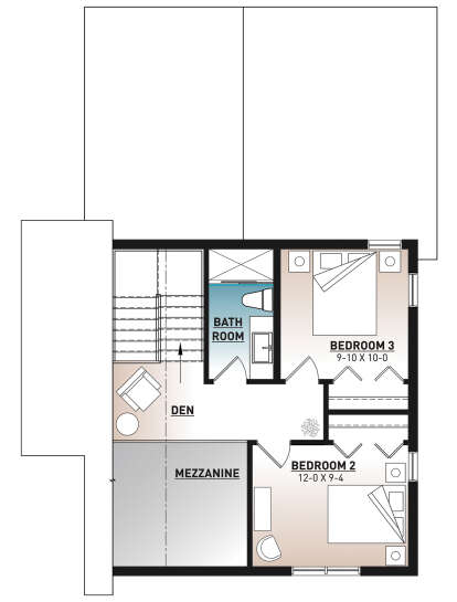 Second Floor for House Plan #034-01275