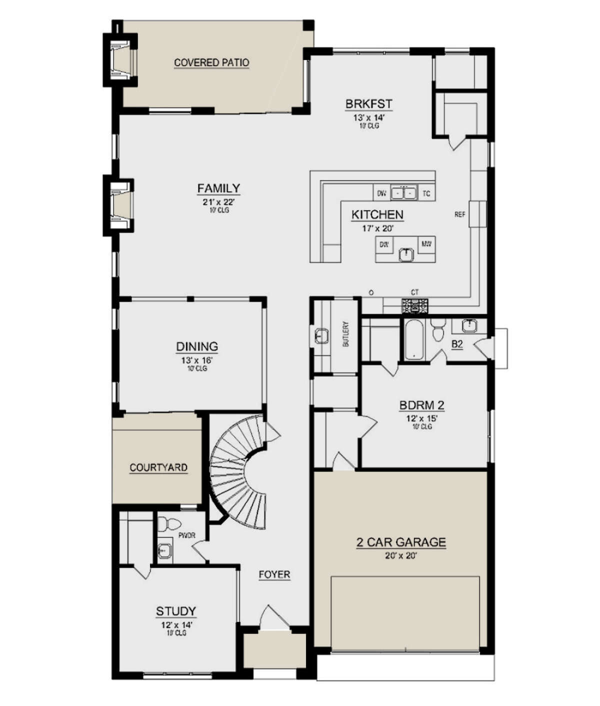 Main Floor for House Plan #5445-00405