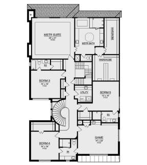 Second Floor for House Plan #5445-00405