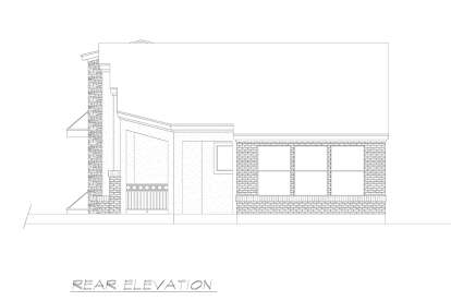 Narrow Lot House Plan #5445-00410 Elevation Photo
