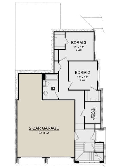 First Floor for House Plan #5445-00410