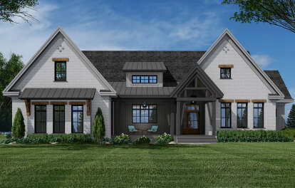 Modern Farmhouse House Plan #098-00324 Elevation Photo