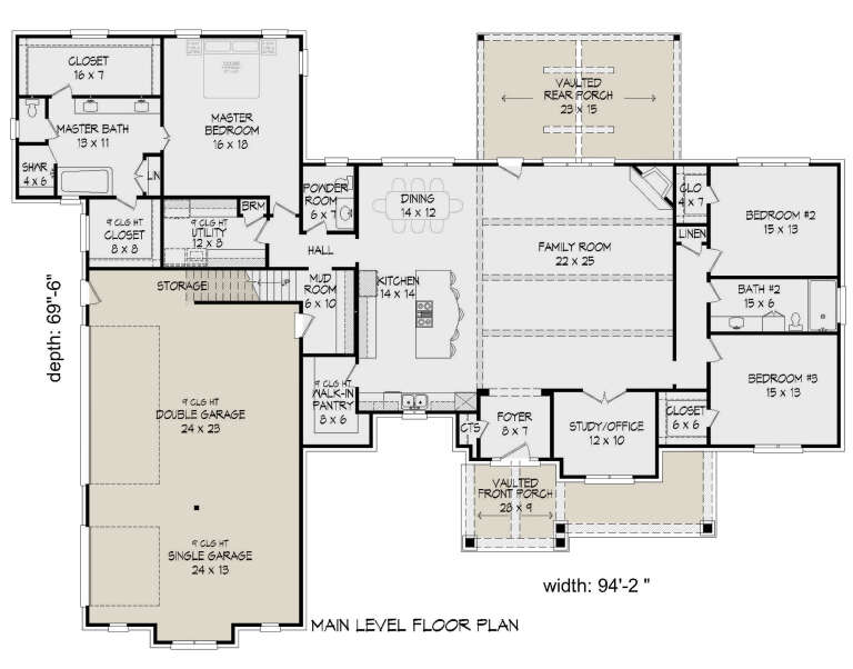 House Plan House Plan #24704 Drawing 1