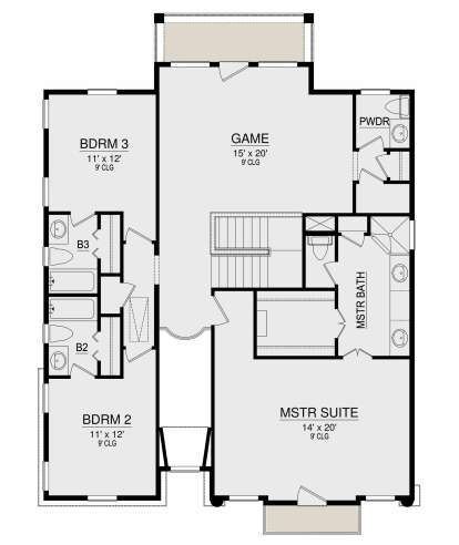 Second Floor for House Plan #5445-00411