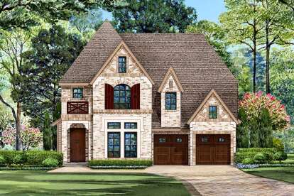 French Country House Plan #5445-00412 Elevation Photo
