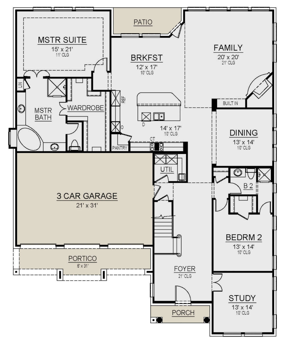 Main Floor for House Plan #5445-00413