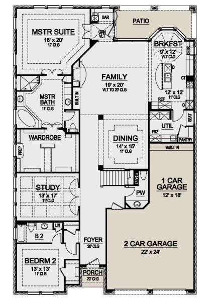 Main Floor for House Plan #5445-00414