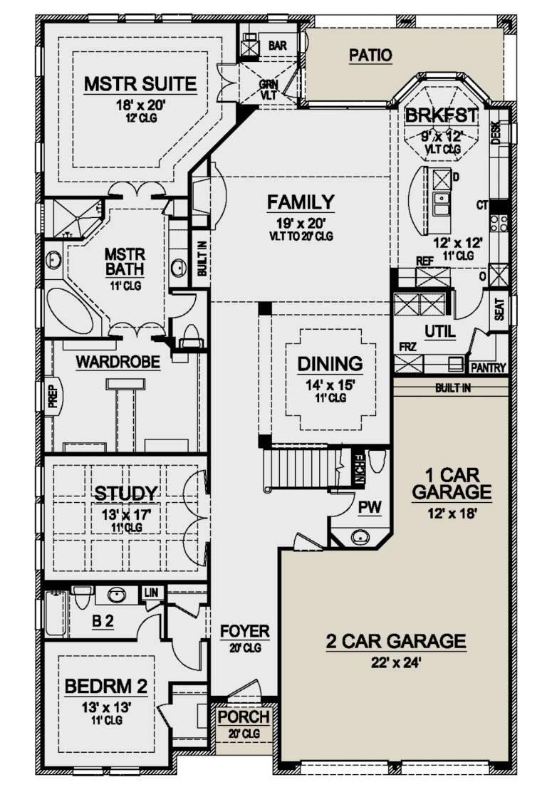 House Plan House Plan #24710 Drawing 1