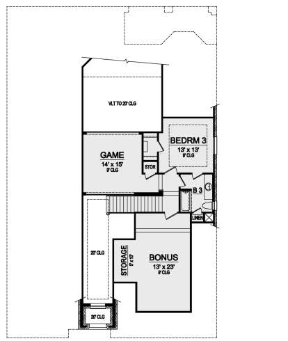 Second Floor for House Plan #5445-00414