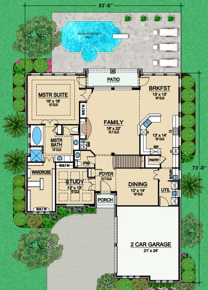 Main Floor for House Plan #5445-00415